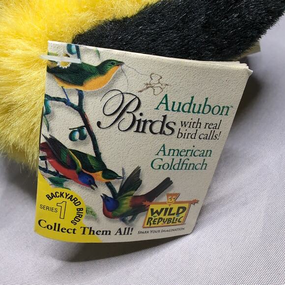 Audubon Birds American Goldfinch Wild Republic Realistic Plush Stuffed NO SOUND - Picture 8 of 11